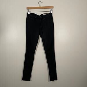 Rag & Bone • Shimmer Coated Black Skinny Jeans